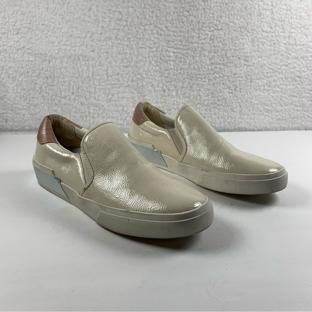 Dolce Vita Zaylor Sneakers Slip On White Sparkle Casual Womens Size 9 7329